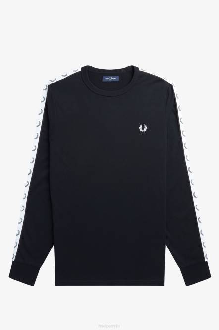 Fred Perry muškarci oblijepljena majica dugih rukava N42N541 odjeća crno