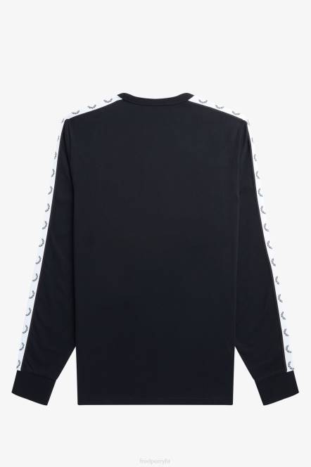 Fred Perry muškarci oblijepljena majica dugih rukava N42N541 odjeća crno
