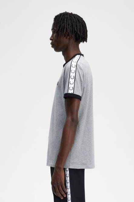 Fred Perry muškarci oblijepljena ringer majica N42N558 odjeća čelični lapor