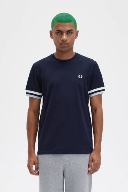 Fred Perry muškarci pike majica s podebljanim vrhovima N42N477 odjeća mornarica