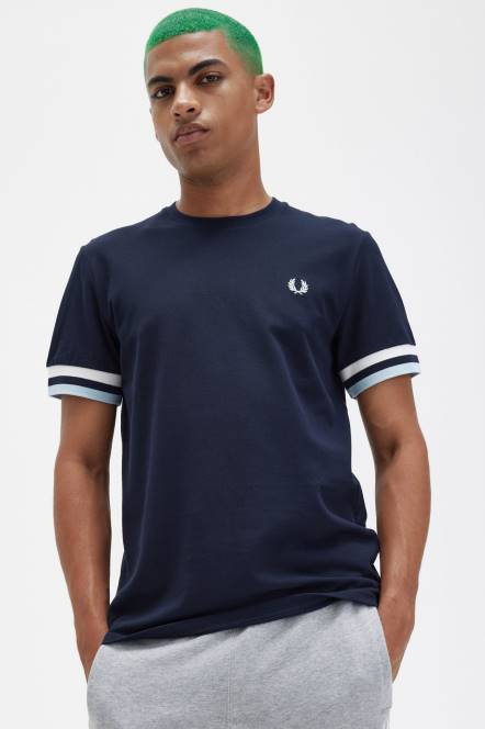 Fred Perry muškarci pike majica s podebljanim vrhovima N42N477 odjeća mornarica
