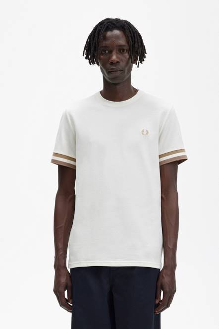 Fred Perry muškarci pike majica s podebljanim vrhovima N42N513 odjeća ekru