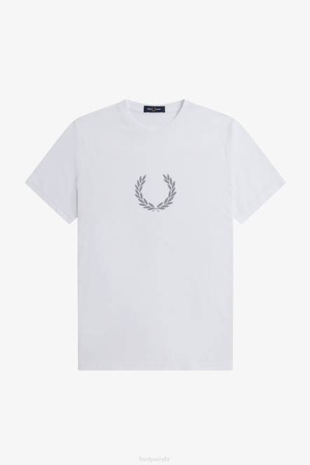 Fred Perry muškarci reflektirajuća majica s lovorovim vijencem N42N549 odjeća bijela