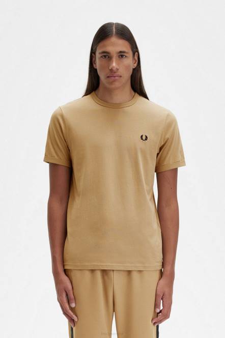 Fred Perry muškarci ringer majica N42N493 odjeća topli kamen