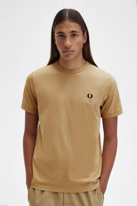 Fred Perry muškarci ringer majica N42N493 odjeća topli kamen