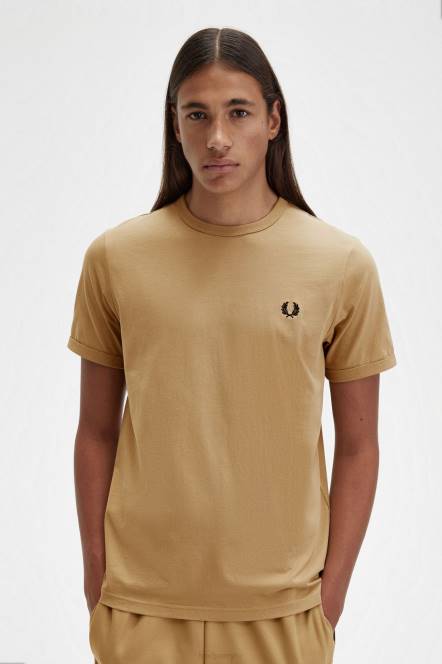 Fred Perry muškarci ringer majica N42N493 odjeća topli kamen