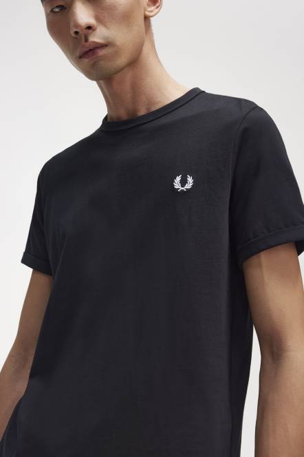 Fred Perry muškarci ringer majica N42N499 odjeća crno