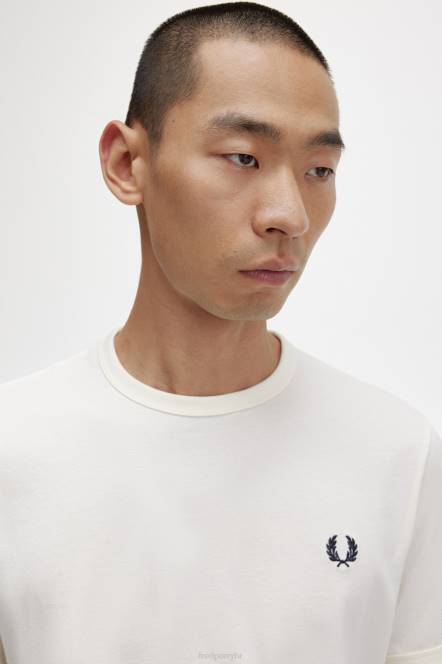 Fred Perry muškarci ringer majica N42N509 odjeća ekru