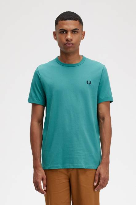 Fred Perry muškarci ringer majica N42N531 odjeća duboka metvica