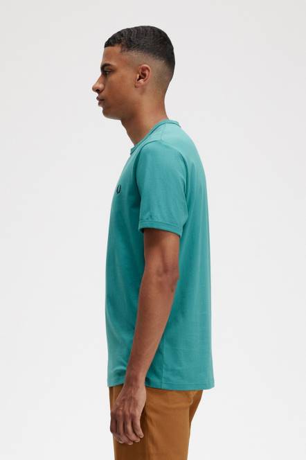 Fred Perry muškarci ringer majica N42N531 odjeća duboka metvica