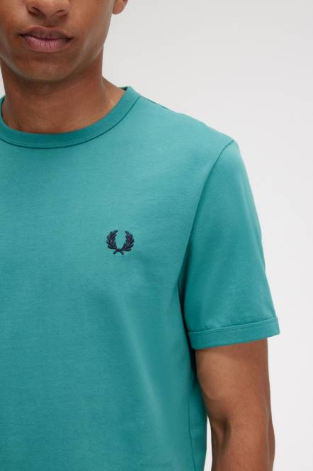 Fred Perry muškarci ringer majica N42N531 odjeća duboka metvica