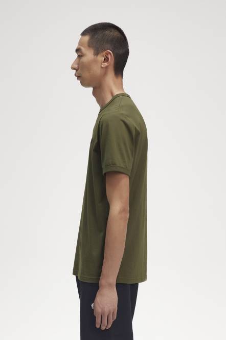 Fred Perry muškarci ringer majica N42N532 odjeća jednolična zelena