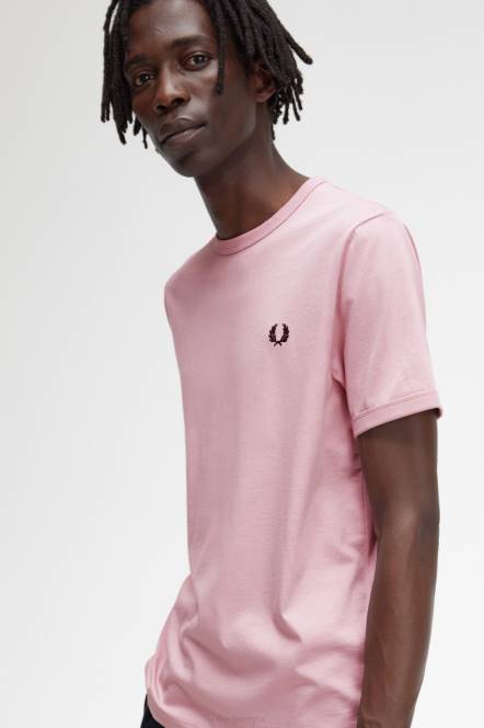 Fred Perry muškarci ringer majica N42N535 odjeća kredasto ružičasta