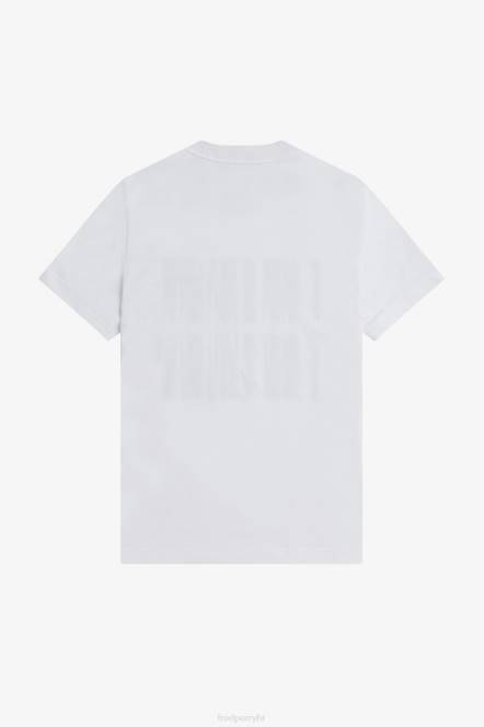 Fred Perry muškarci soundwave grafička majica N42N581 odjeća bijela
