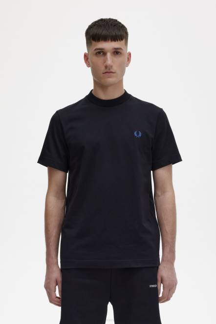 Fred Perry muškarci soundwave stražnja grafička majica N42N582 odjeća crno