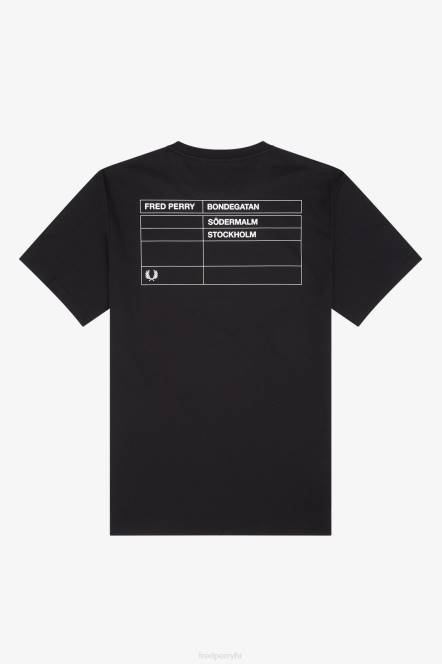 Fred Perry muškarci stockholm ringer majica N42N592 odjeća crno