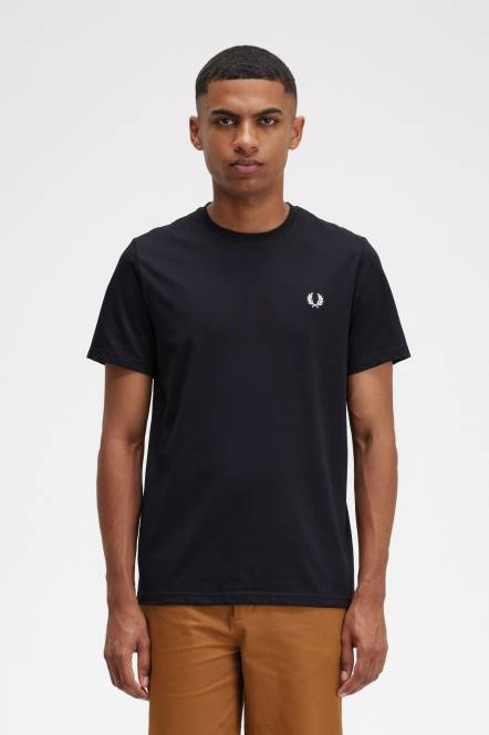 Fred Perry muškarci stražnja grafička majica N42N521 odjeća crno