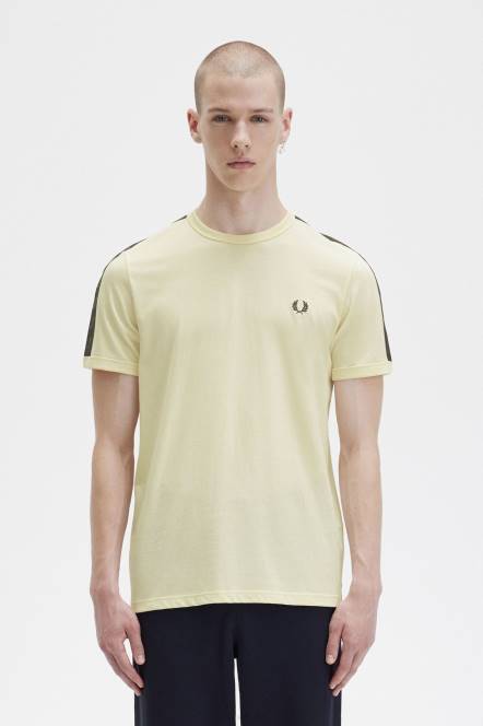 Fred Perry muškarci tonska vrpca ringer t-shirt N42N495 odjeća sladoled/crna