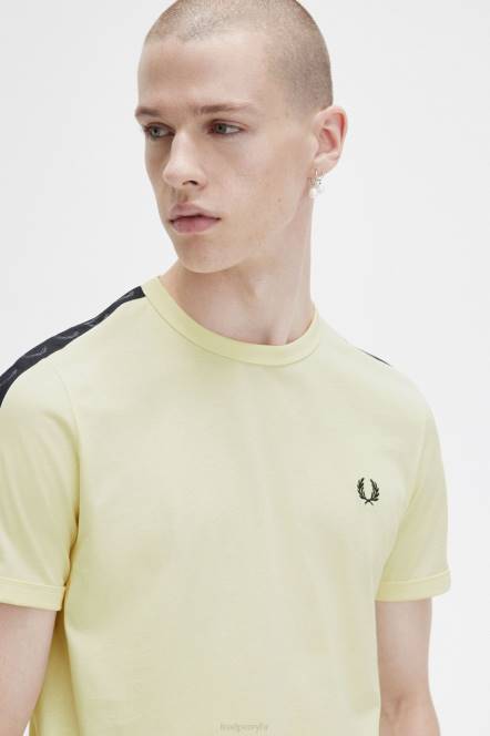 Fred Perry muškarci tonska vrpca ringer t-shirt N42N495 odjeća sladoled/crna