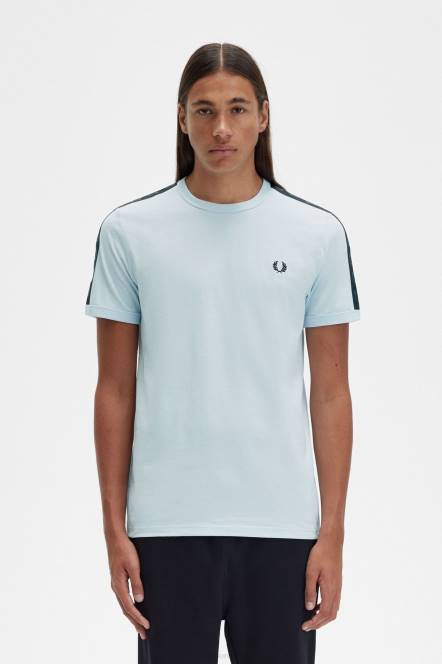Fred Perry muškarci tonska vrpca ringer t-shirt N42N497 odjeća svijetlo led/crna