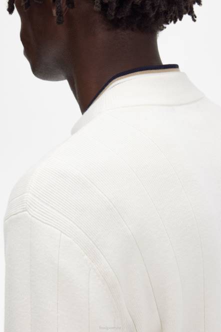 Fred Perry muškarci džemper s okruglim izrezom u tonskim crtama N42N464 odjeća ekru