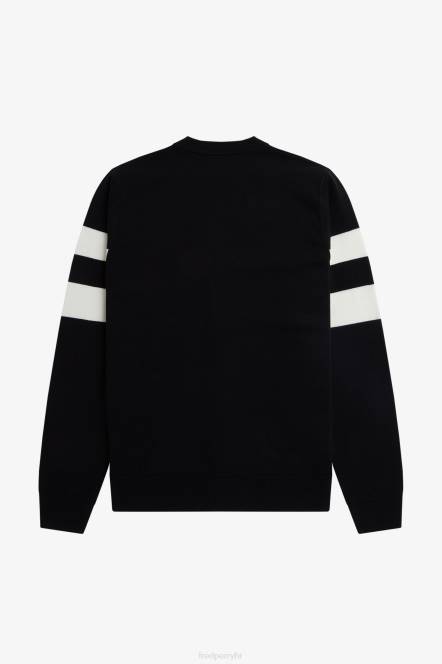 Fred Perry muškarci kardigan s vrhom rukava N42N447 odjeća crno