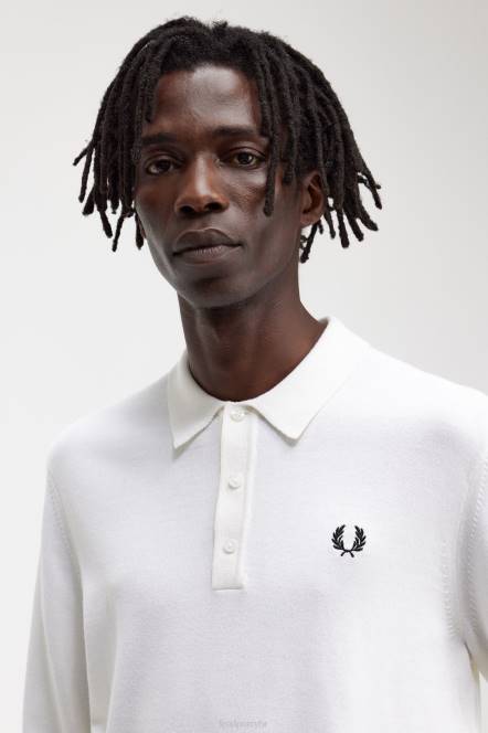 Fred Perry muškarci klasična pletena košulja dugih rukava N42N458 odjeća Snjeguljica