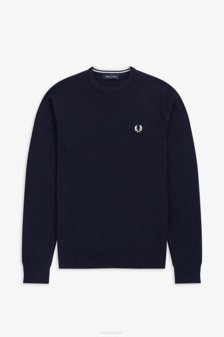 Fred Perry muškarci klasični džemper s okruglim izrezom N42N451 odjeća mornarica