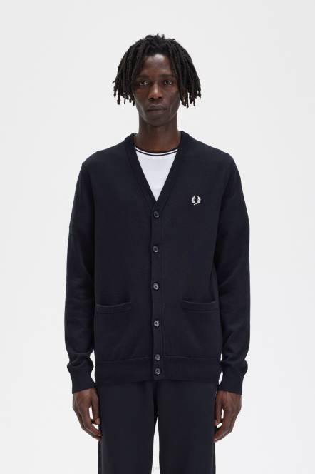 Fred Perry muškarci klasični kardigan N42N445 odjeća crno