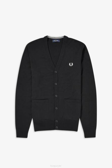 Fred Perry muškarci klasični kardigan N42N445 odjeća crno