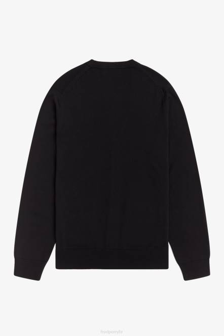 Fred Perry muškarci klasični kardigan N42N445 odjeća crno