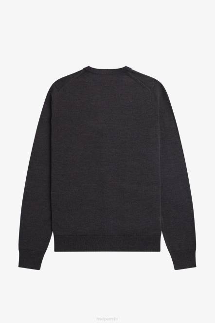 Fred Perry muškarci klasični kardigan N42N448 odjeća tamnosivi lapor