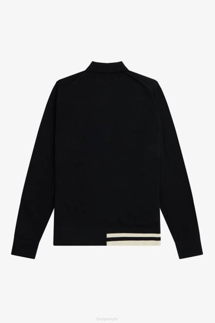 Fred Perry muškarci pletena košulja s pola patentnog zatvarača N42N467 odjeća zobena kaša
