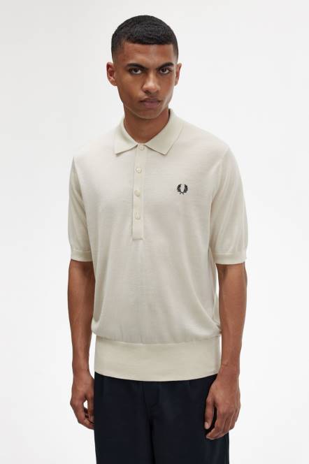 Fred Perry muškarci pletena majica kratkih rukava N42N469 odjeća zobena kaša