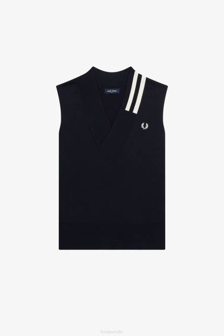 Fred Perry muškarci pletena majica s V-izrezom N42N437 odjeća mornarica