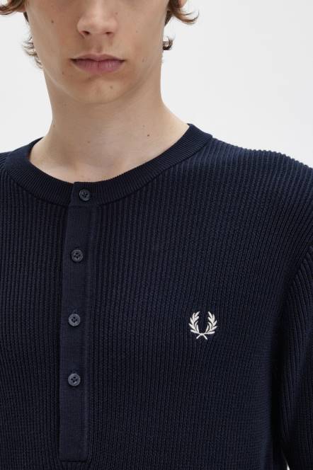 Fred Perry muškarci rebrasti pleteni top N42N438 odjeća mornarica