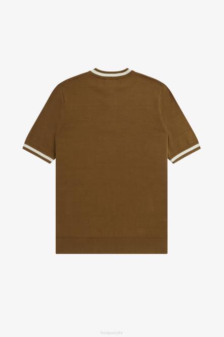 Fred Perry muškarci teksturirani prednji pleteni kukolj N42N453 odjeća osjenčani kamen