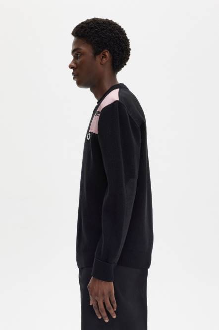 Fred Perry muškarci tiskani skakač N42N473 odjeća crno