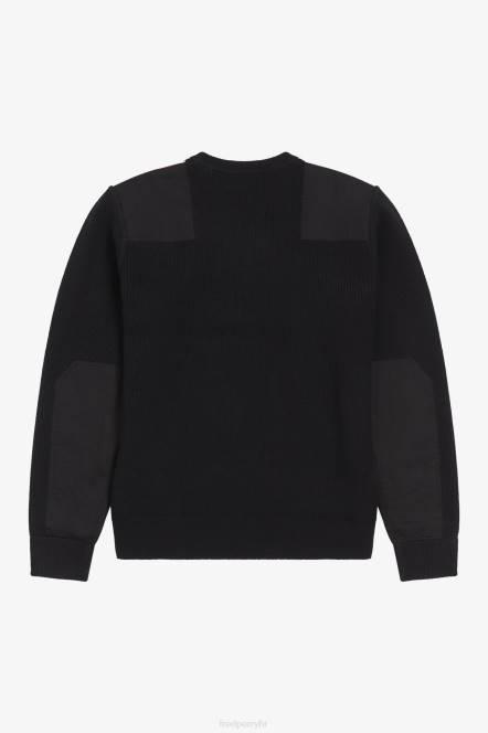 Fred Perry muškarci tiskani skakač N42N473 odjeća crno