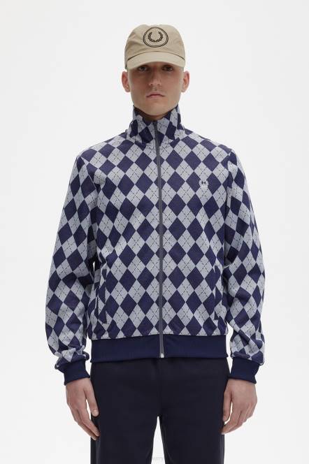 Fred Perry muškarci argyle trenirka jakna N42N22 odjeća lagani led