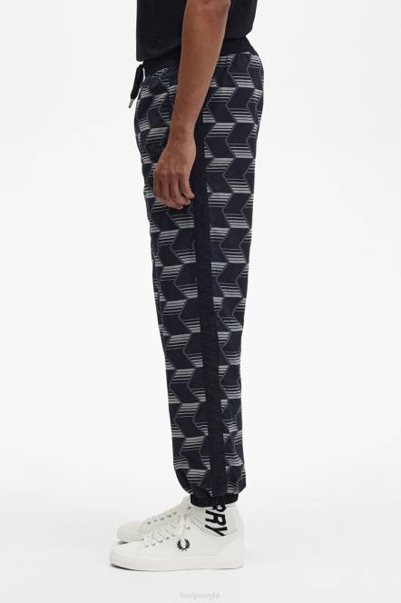 Fred Perry muškarci ševron školjkaste hlače N42N35 odjeća crno