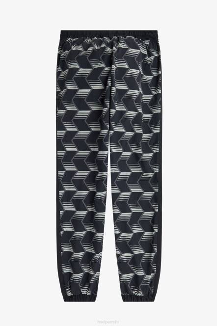 Fred Perry muškarci ševron školjkaste hlače N42N35 odjeća crno