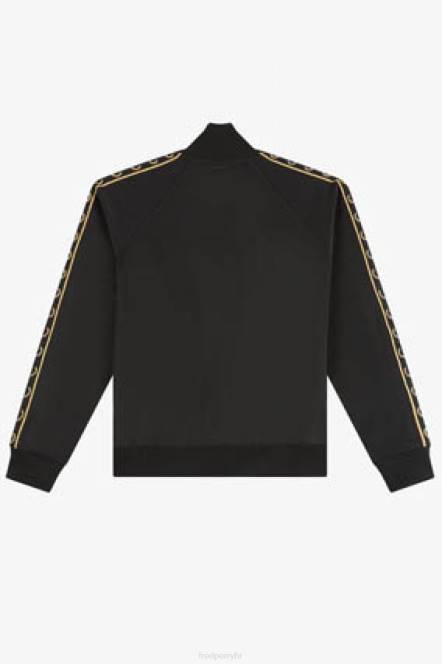 Fred Perry muškarci kontrastna trakasta jakna N42N13 odjeća crno zlato