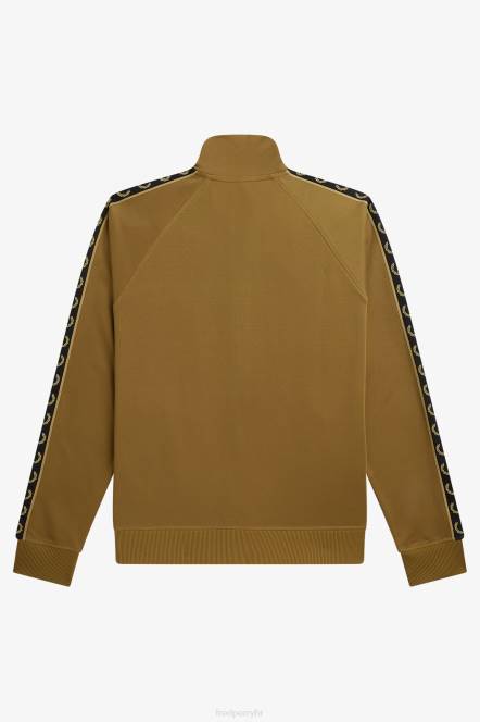 Fred Perry muškarci kontrastna trakasta jakna N42N14 odjeća osjenčani kamen/crna