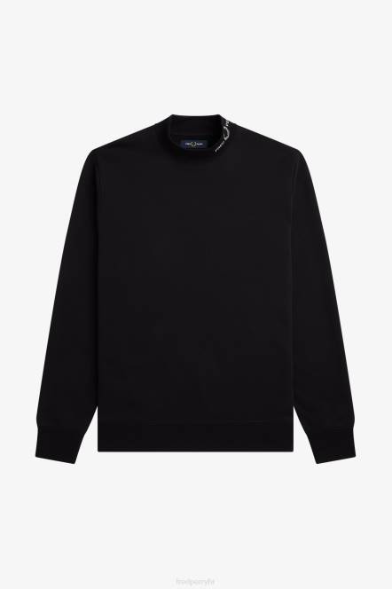 Fred Perry muškarci majica s brendiranim ovratnikom N42N418 odjeća crno