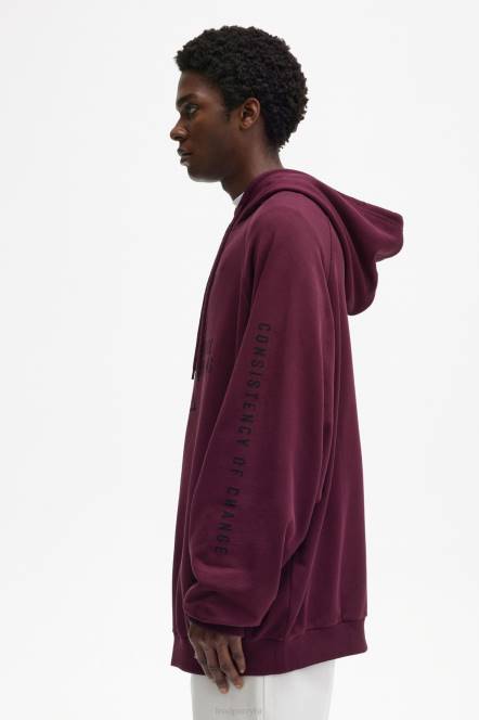 Fred Perry muškarci majica s kapuljačom s printom N42N408 odjeća crno