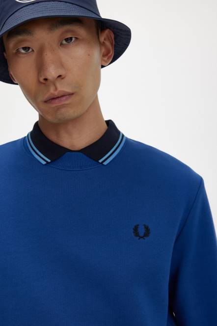 Fred Perry muškarci majica s okruglim izrezom N42N424 odjeća osjenčani kobalt