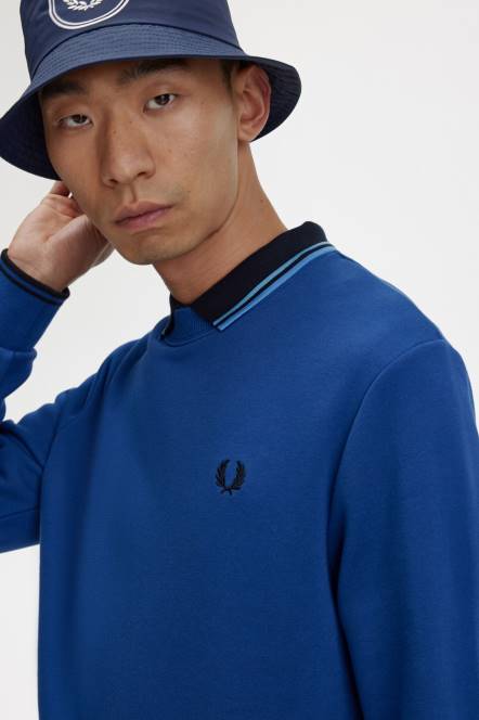 Fred Perry muškarci majica s okruglim izrezom N42N424 odjeća osjenčani kobalt