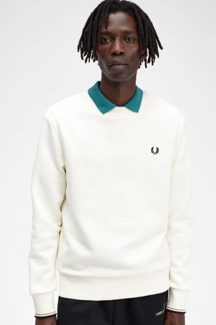 Fred Perry muškarci majica s okruglim izrezom N42N425 odjeća ekru