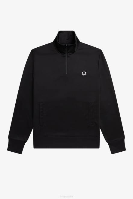 Fred Perry muškarci trenirka s brendiranim ovratnikom N42N25 odjeća crno